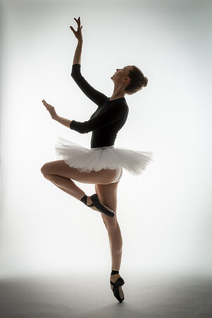 Professional dance photography with dramatic movement